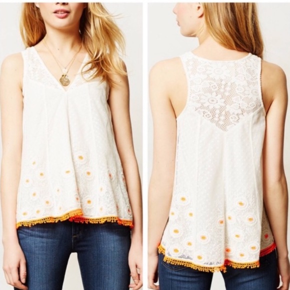 ANTHROPOLOGIE Vanessa Virginia Daisy Field Tank - Picture 7 of 7